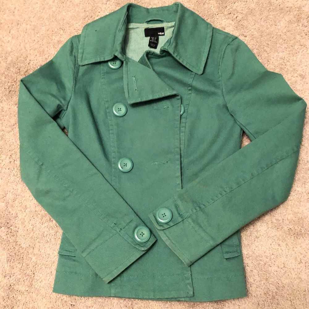 H&M Green Pea Coat